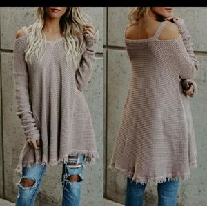 Cold Shoulder Cut Out Sweater